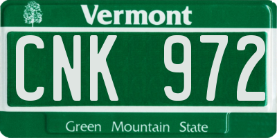 VT license plate CNK972