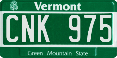 VT license plate CNK975
