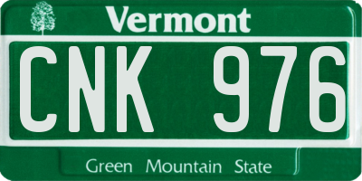 VT license plate CNK976