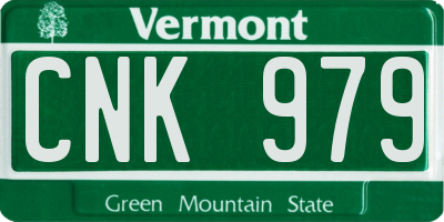VT license plate CNK979