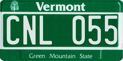 VT license plate CNL055