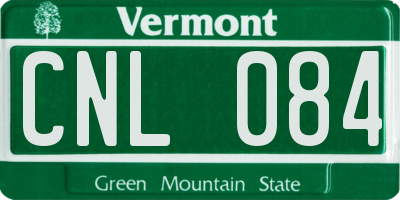 VT license plate CNL084