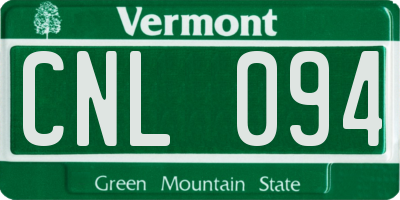 VT license plate CNL094