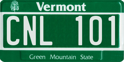 VT license plate CNL101