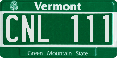 VT license plate CNL111