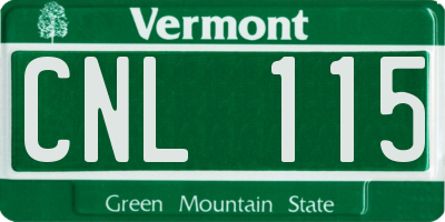 VT license plate CNL115