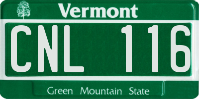 VT license plate CNL116