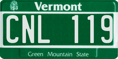 VT license plate CNL119