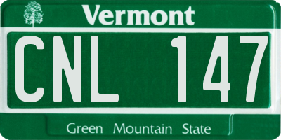 VT license plate CNL147