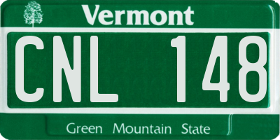 VT license plate CNL148
