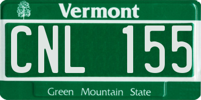 VT license plate CNL155