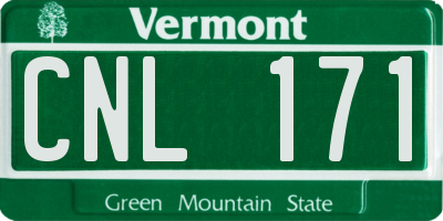 VT license plate CNL171
