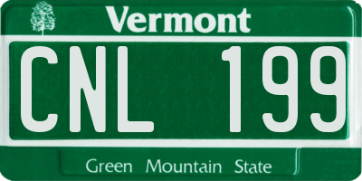 VT license plate CNL199