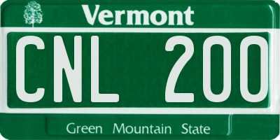 VT license plate CNL200