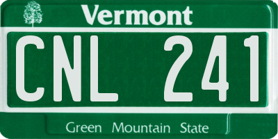 VT license plate CNL241