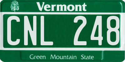 VT license plate CNL248