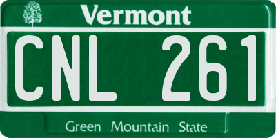 VT license plate CNL261
