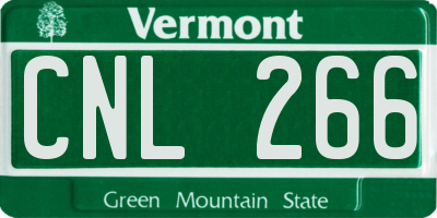 VT license plate CNL266