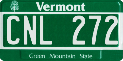 VT license plate CNL272