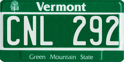 VT license plate CNL292