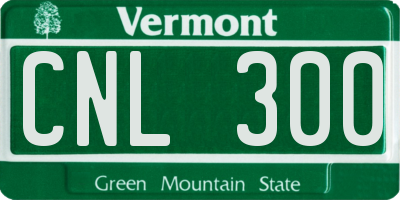 VT license plate CNL300