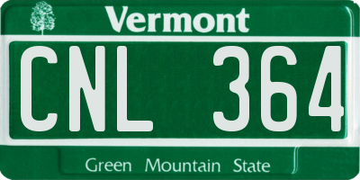 VT license plate CNL364