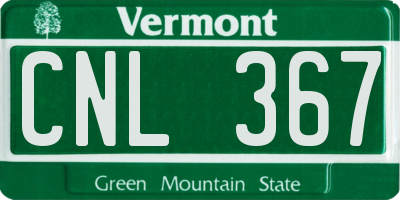 VT license plate CNL367