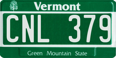 VT license plate CNL379