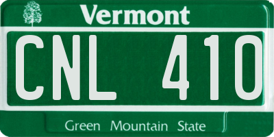 VT license plate CNL410
