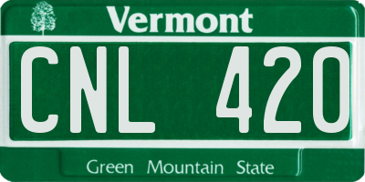 VT license plate CNL420