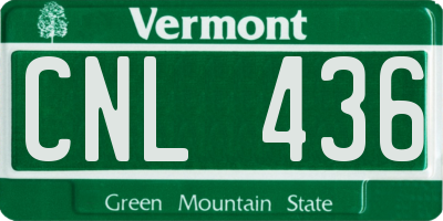 VT license plate CNL436