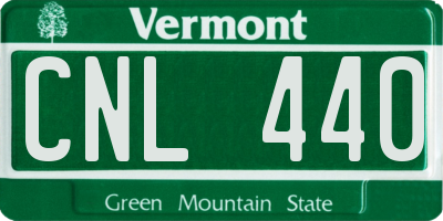 VT license plate CNL440