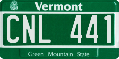 VT license plate CNL441