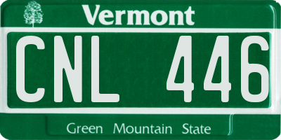 VT license plate CNL446