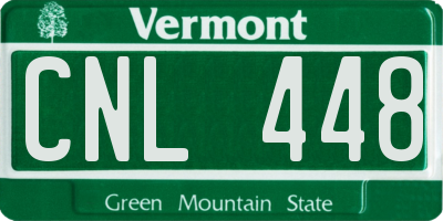 VT license plate CNL448