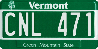 VT license plate CNL471
