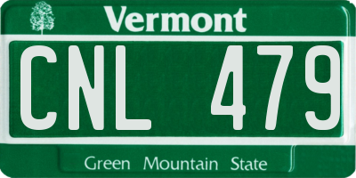 VT license plate CNL479