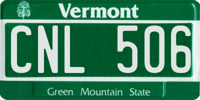 VT license plate CNL506