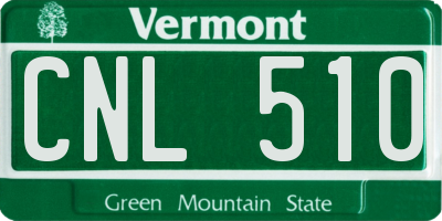 VT license plate CNL510
