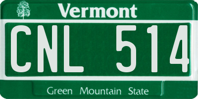 VT license plate CNL514
