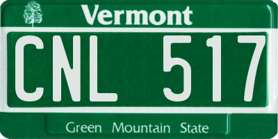 VT license plate CNL517