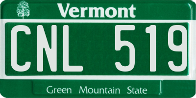 VT license plate CNL519
