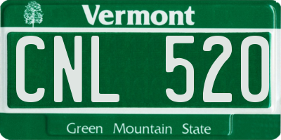VT license plate CNL520