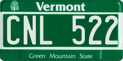 VT license plate CNL522