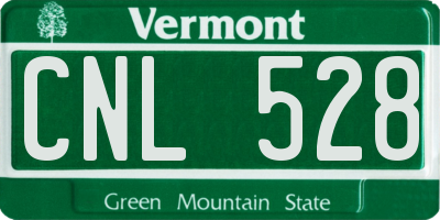 VT license plate CNL528
