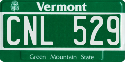VT license plate CNL529