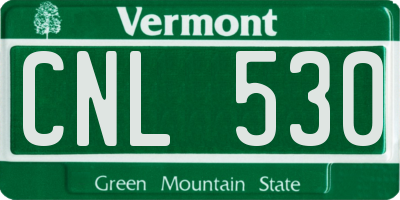 VT license plate CNL530