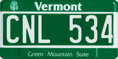 VT license plate CNL534