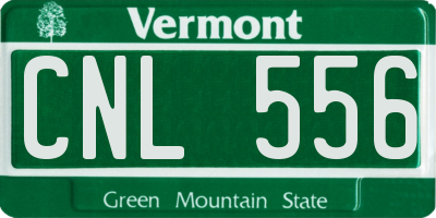 VT license plate CNL556