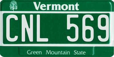 VT license plate CNL569